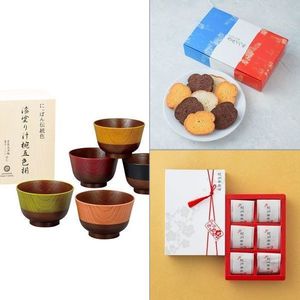 引き出物セット 日本伝統色 漆塗汁椀5色揃 木箱入 3点セット