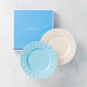 記念品 食器類 WEDGWOOD(ウェッジウッド) <フェスティビティ> アイボリー&ブルー プレート27cm ペア